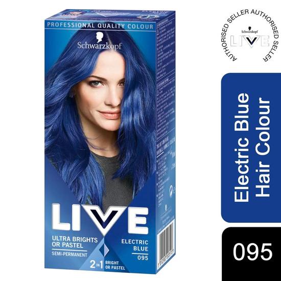 Schwarzkopf Live Ultra 2in1 Bright Permanent Colour HairDye, 095 Electric Blue