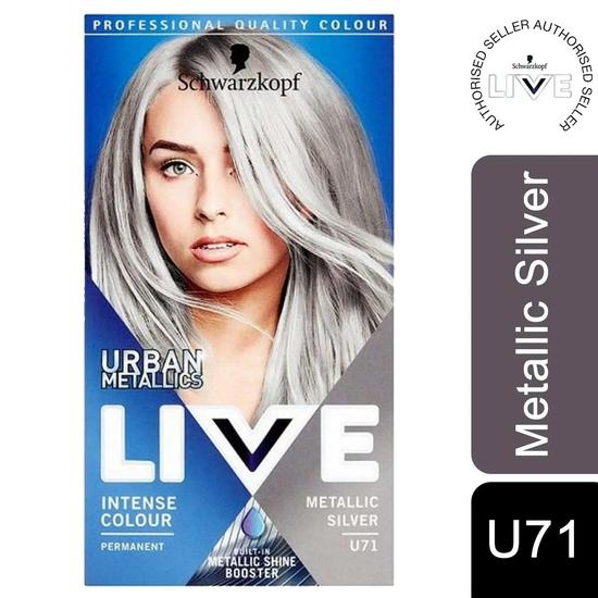 Schwarzkopf Live Urban Metalic Intense Permanent Colour U71 Metallic Silver