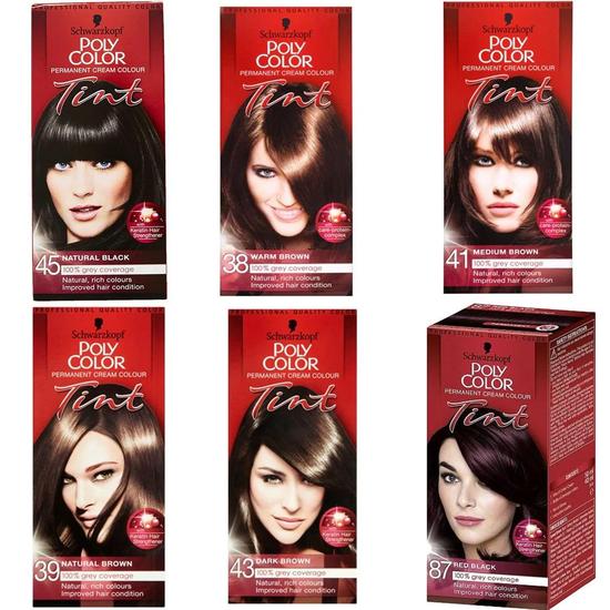 Schwarzkopf Poly Colour Tint Permanent Colour Cream 43 Dark Brown