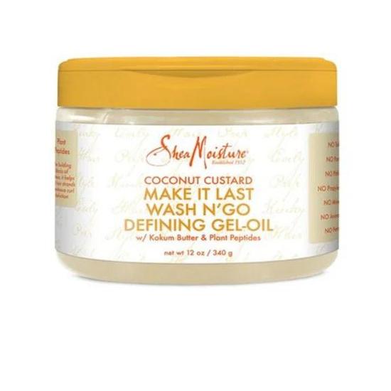 Shea Moisture Coconut Custard Make It Last Wash N GO Defining Gel Oil 340 g