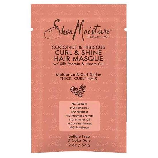 Shea Moisture Coconut & Hibiscus Curl & Shine Hair Masque Sachet 57 g