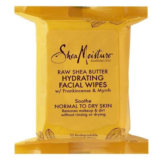 Shea Moisture Raw Shea Butter Hydrating Facial Wipes 30 Cleansing Wipes