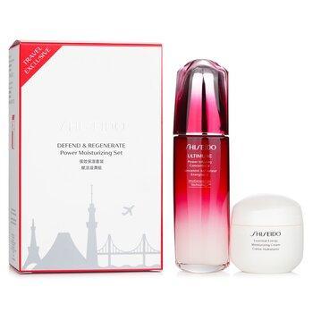 Shiseido Defend & Regenerate Power Moisturising Set: Ultimune Power Infusing Concentrate N 100ml + Essential Energy Moisturising Cream 50ml