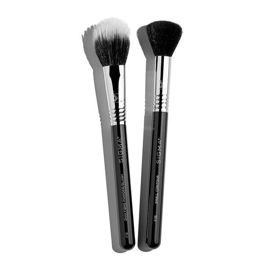 Sigma Beauty Seamless Sculpt Contour Brush Set F05 SMALL CONTOUR BRUSH + F15 DUO FIBER POWDER/BLUSH BRUSH