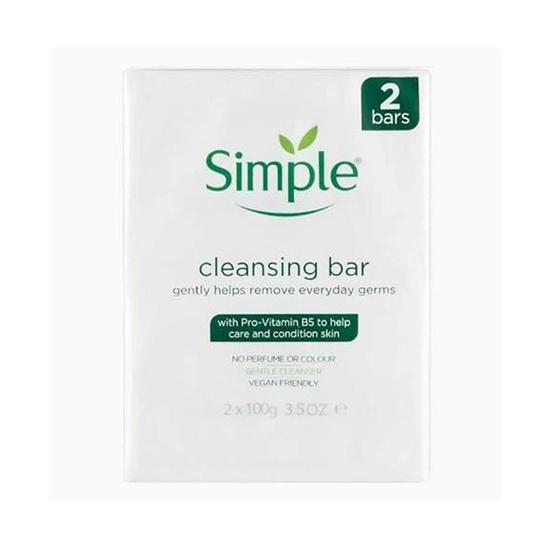 Simple Cleansing Bar With Pro-Vitamin B5 2 x 100 g