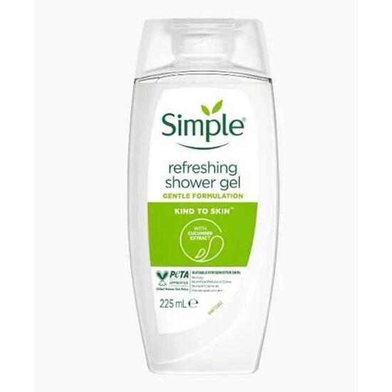 Simple Kind To Skin Refreshing Shower Gel With Cucumber Extract 225ml