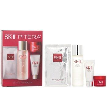 SK-II Best Seller Trial Kit: Facial Treatment Ess. 75ml+Facial Treatment Cleanser 20g+SKINPOWER Advanced Cream 15g+ F.T Mask 1pcs