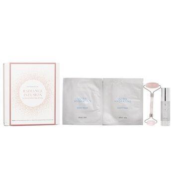 Skin Medica Radiance Infusion Ultra Hydrating Ritual Set: HA Rejuvenating Hydrator + Ultra Hydrating Sheet Mask 2pcs + Rose Quartz Roller 4pcs