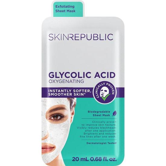 Skin Republic Glycolic Acid Oxygenating Face Sheet Mask 20ml