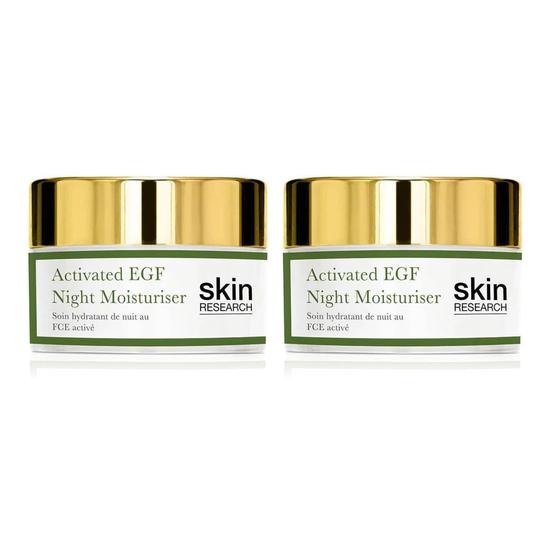 Skin Research Activated EGF Night Moisturiser Twin Value Savings Pack 50ml