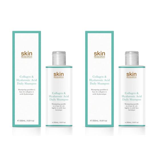 Skin Research Collagen & Hyaluronic Acid Daily Shampoo Twin Value Savings Pack 250ml