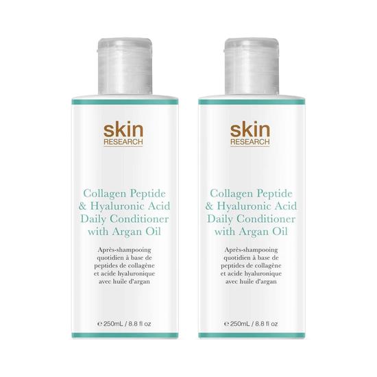 Skin Research Collagen Peptide & Hyaluronic Acid Daily Conditioner With Argan Oil Twin Value Savings Pack 250ml