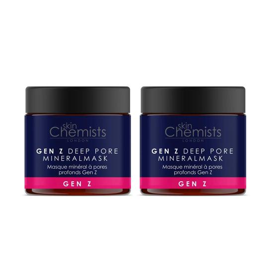 skinChemists Gen Z Deep Pore Clay Mask Twin Value Savings Pack 60ml