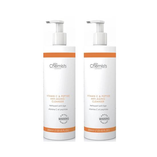 skinChemists Vitamin C & Peptide Cleanser Twin Value Savings Pack 200ml