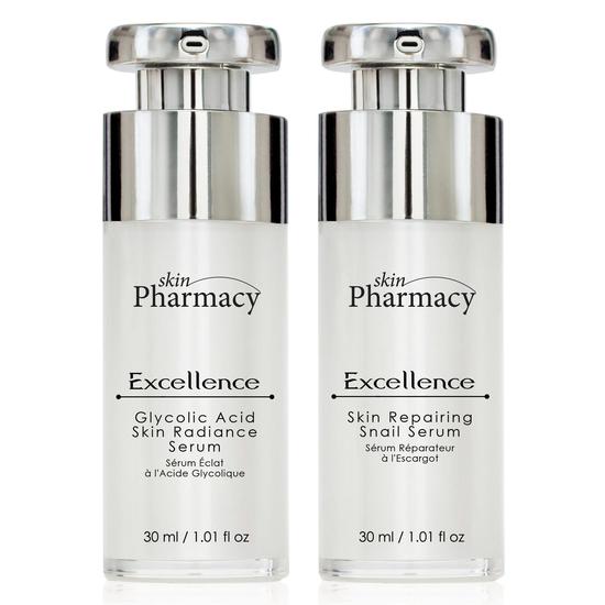 skinPharmacy Anti-Ageing Excellence Glycolic Acid Serum & Skin Repairing Snail Serum Set