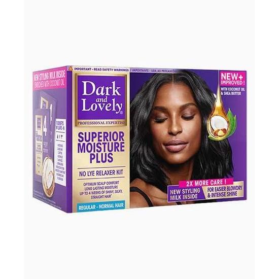 SoftSheen Carson Dark & Lovely No-Lye Superior Moisture Plus Hair Relaxer Kit Regular Normal Hair 1 Application / Regular