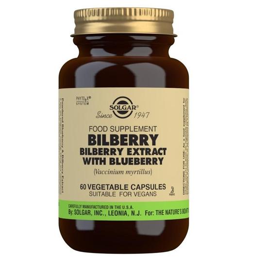 Solgar Bilberry Berry Extract With Blueberry Vegicaps 60 Vegicaps