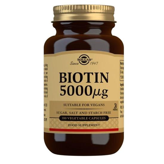 Solgar Biotin 5000ug Vegicaps 100 Vegicaps