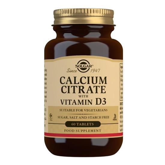 Solgar Calcium Citrate With Vitamin D Tablets 60 Tablets