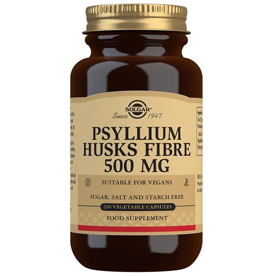 Solgar Psyllium Husks Fibre 500mg Vegetable Capsules x 200