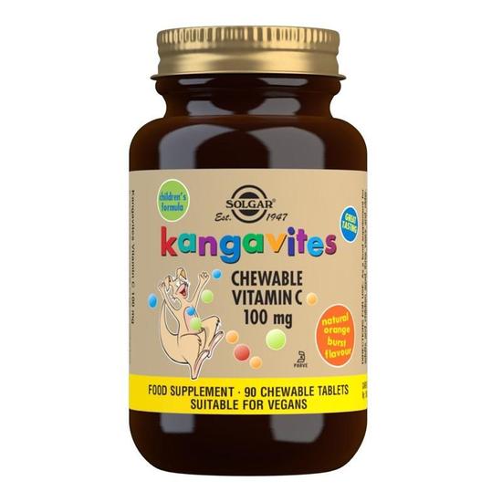 Solgar Kangavites Chewable Vitamin C 100mg Tablets 90 Tablets