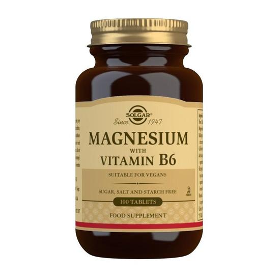 Solgar Magnesium With Vitamin B6 Tablets 100 Tablets