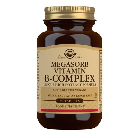 Solgar Megasorb Vitamin B-Complex Tablets 50 Tablets