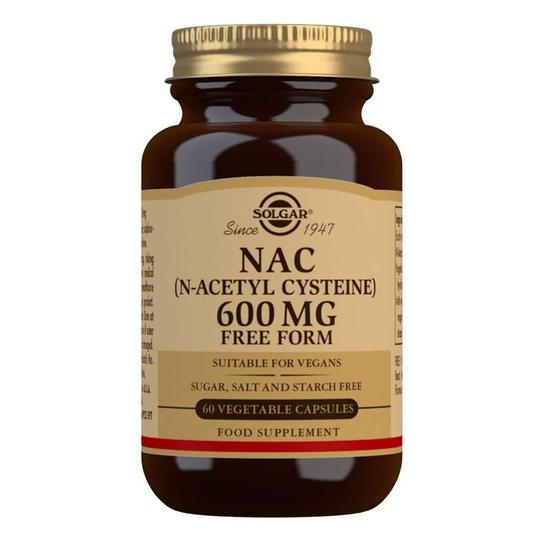 Solgar NAC N-Acetyl-L-Cysteine 600mg Vegicaps 60 Vegicaps