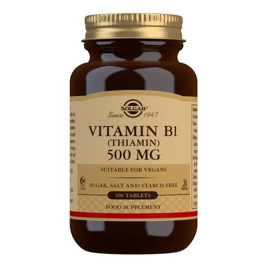 Solgar Vitamin B1 500mg Tablets 100 Tablets