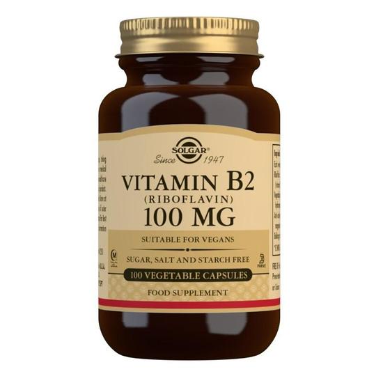 Solgar Vitamin B2 100mg Vegicaps 100 Vegicaps