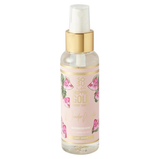 SOSU by SJ Dripping Gold Wonder Water Self Tanning Face Mist Scented Watermelon (Light-Medium)