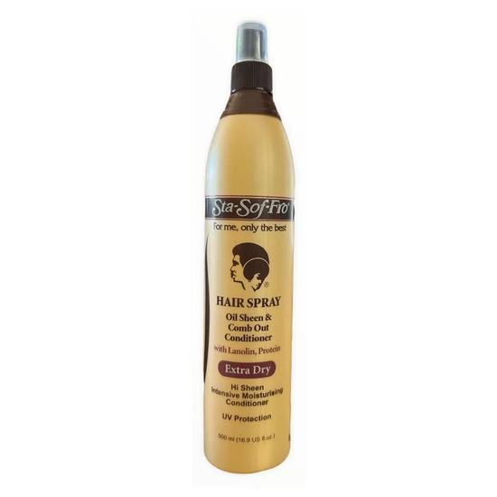 Sta-Sof-Fro Oil Sheen & Comb-Out Conditioner Hairspray Extra Dry 500ml