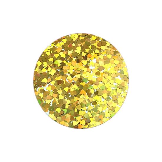 Stargazer Shapes Face Glitter Shaker Gold Heart