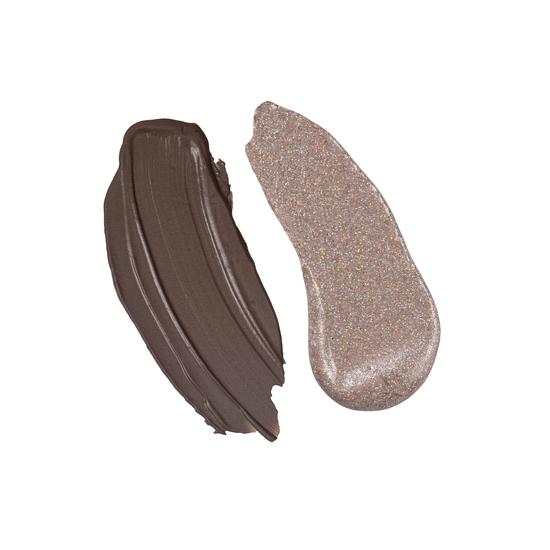 Stila Double Dip Suede Shade & Glitter & Glow Liquid Eyeshadow Grey Fox