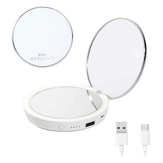 Stylpro Flip 'N' Charge LED Mirror & Power Bank