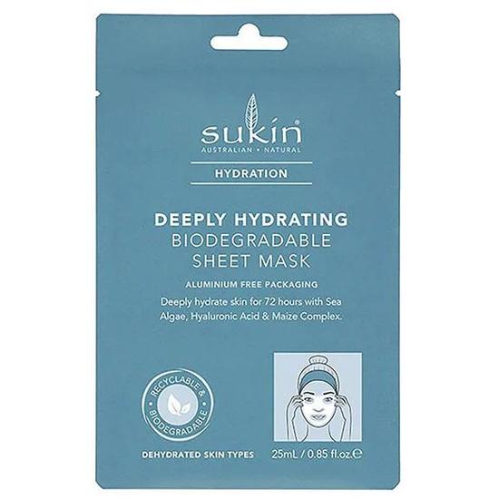 Sukin Deeply Hydrating Biodegradable Sheet Mask 25ml