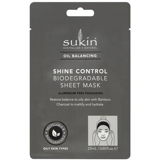 Sukin Oil Balancing Shine Control Biodegradable Sheet Mask 25ml