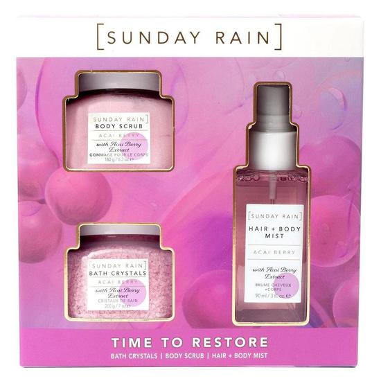 Sunday Rain Acai Berry Gift Set Shampoo, Conditioner, Mask & Treatment