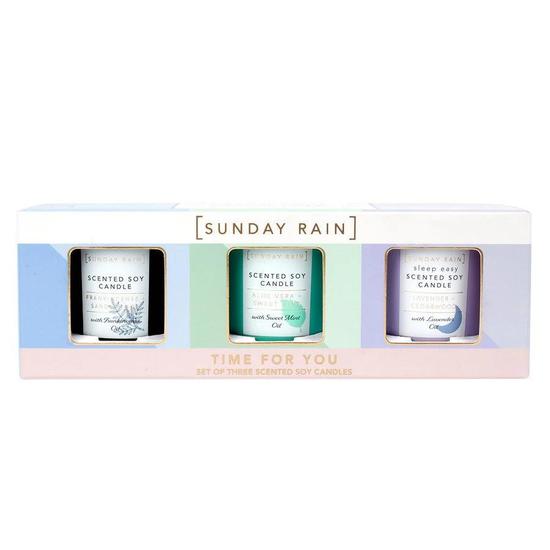 Sunday Rain Scented Candle Trio Set Mini