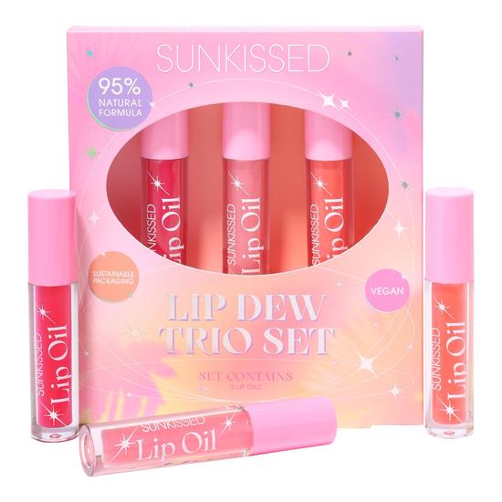 Sunkissed Lip Dew Trio Gift Set 3 x Lip Oil