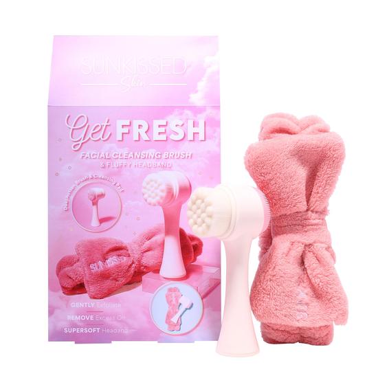 Sunkissed Skin Get Fresh Gift Set Facial Cleaning Brush & Fluffy Headband