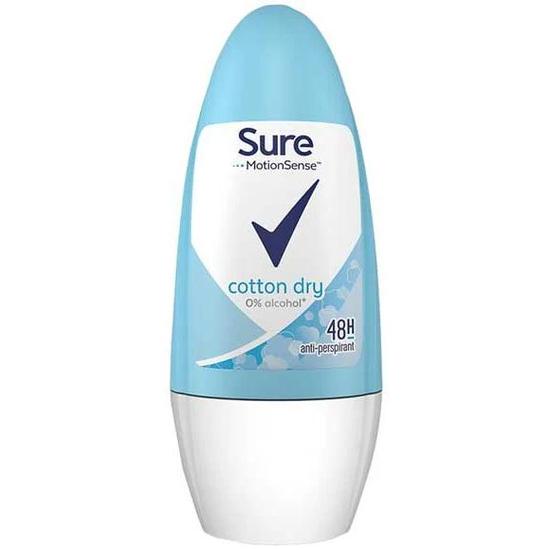 Sure Motionsense Cotton Dry 48h Anti Perspirant Roll On 50ml