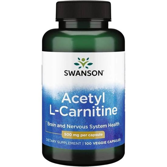 Swanson Acetyl L-Carnitine 500mg Capsules 100 Capsules