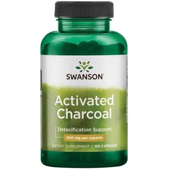 Swanson Activated Charcoal 260mg Capsules 120 Capsules