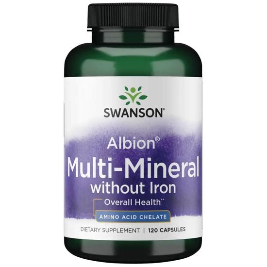 Swanson Albion Multi-Mineral Without Iron Capsules 120 Capsules