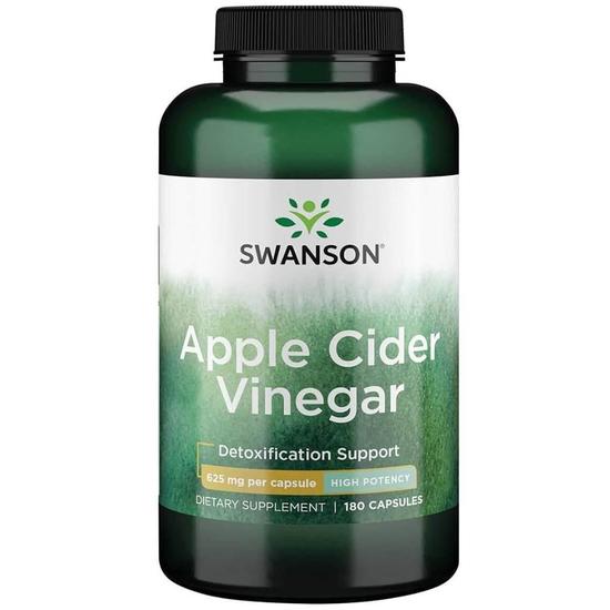 Swanson Apple Cider Vinegar 1250mg High Potency Capsules 180 Capsules