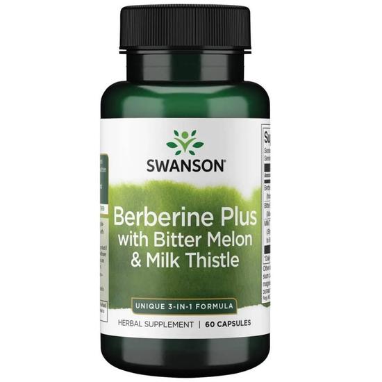 Swanson Berberine Plus With Bitter Melon & Milk Thistle Capsules 60 Capsules