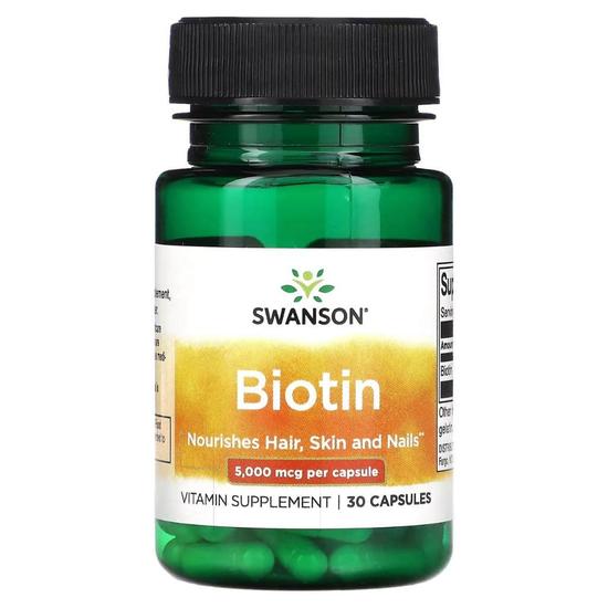 Swanson Biotin 5000mcg Capsules 30 Capsules