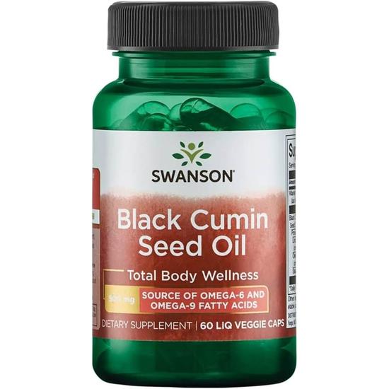 Swanson Black Cumin Seed Oil 500mg Capsules 60 Capsules