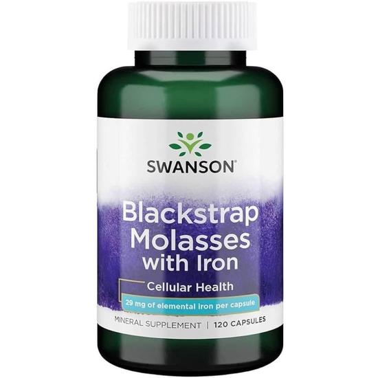 Swanson Blackstrap Molasses With Iron 29mg Capsules 120 Capsules